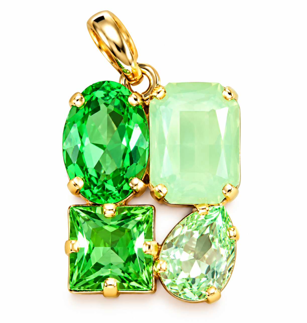 Austrian 4 stone gold plated charms.