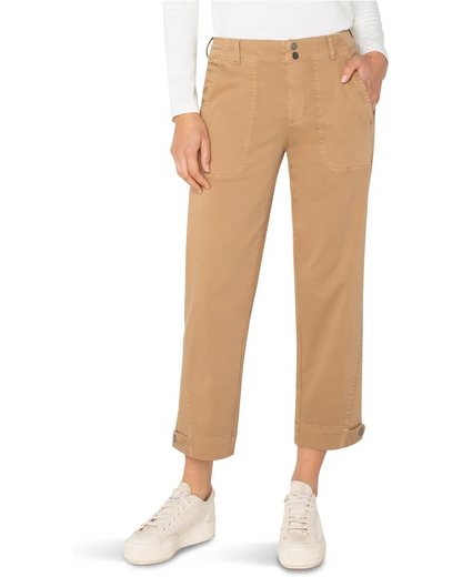 Liverpool Utility crop w/ tab hem