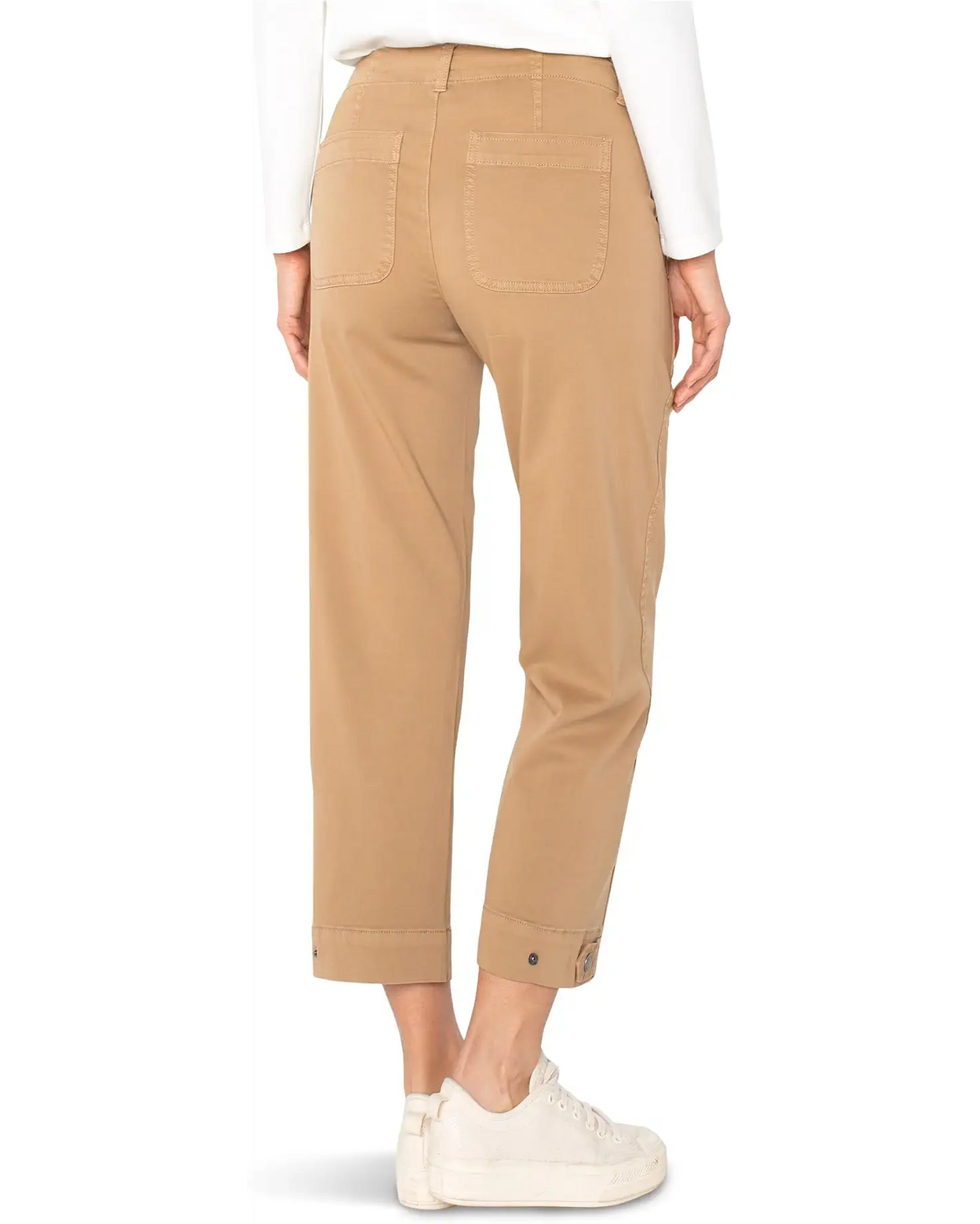 Liverpool Utility crop w/ tab hem