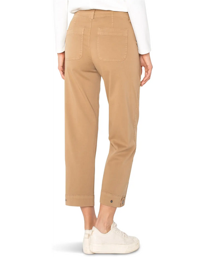 Liverpool Utility crop w/ tab hem