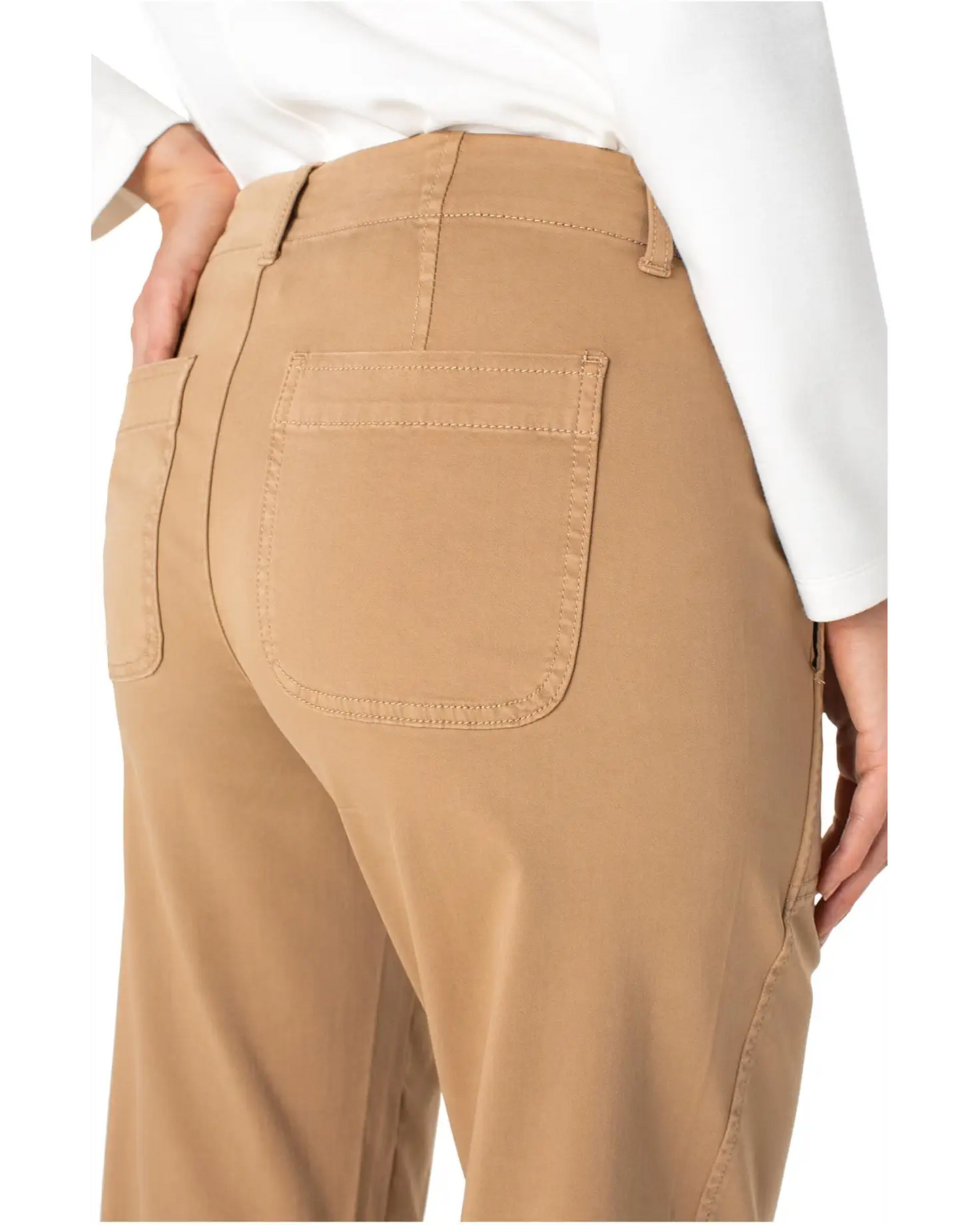 Liverpool Utility crop w/ tab hem