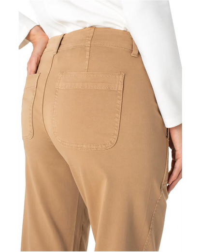 Liverpool Utility crop w/ tab hem