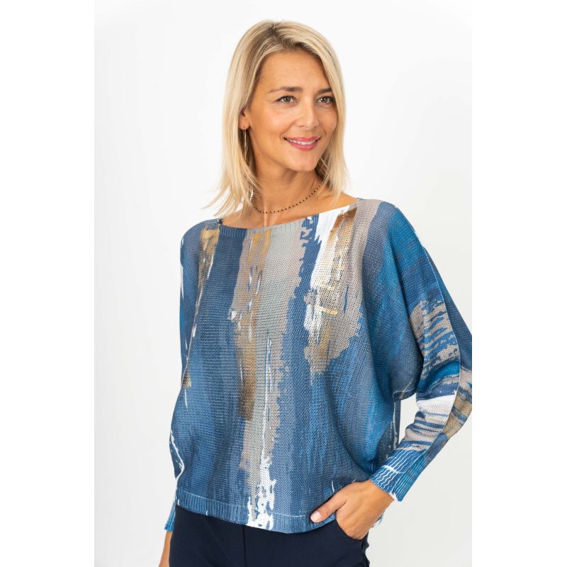 One Size Italian GOLD DETAIL top