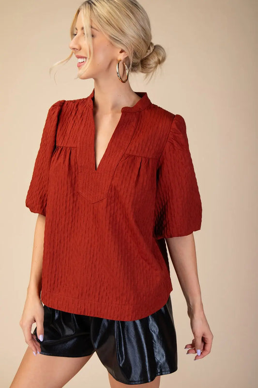Gloria V neck top