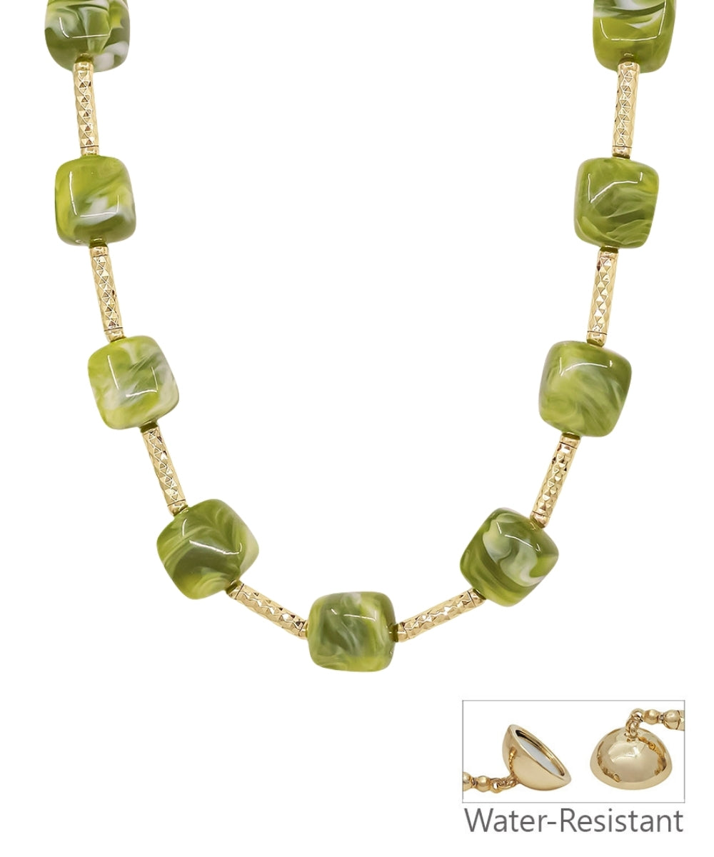 Swirls of color necklace