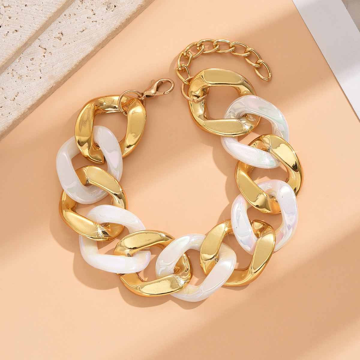 Acrylic lobster clasp bracelet