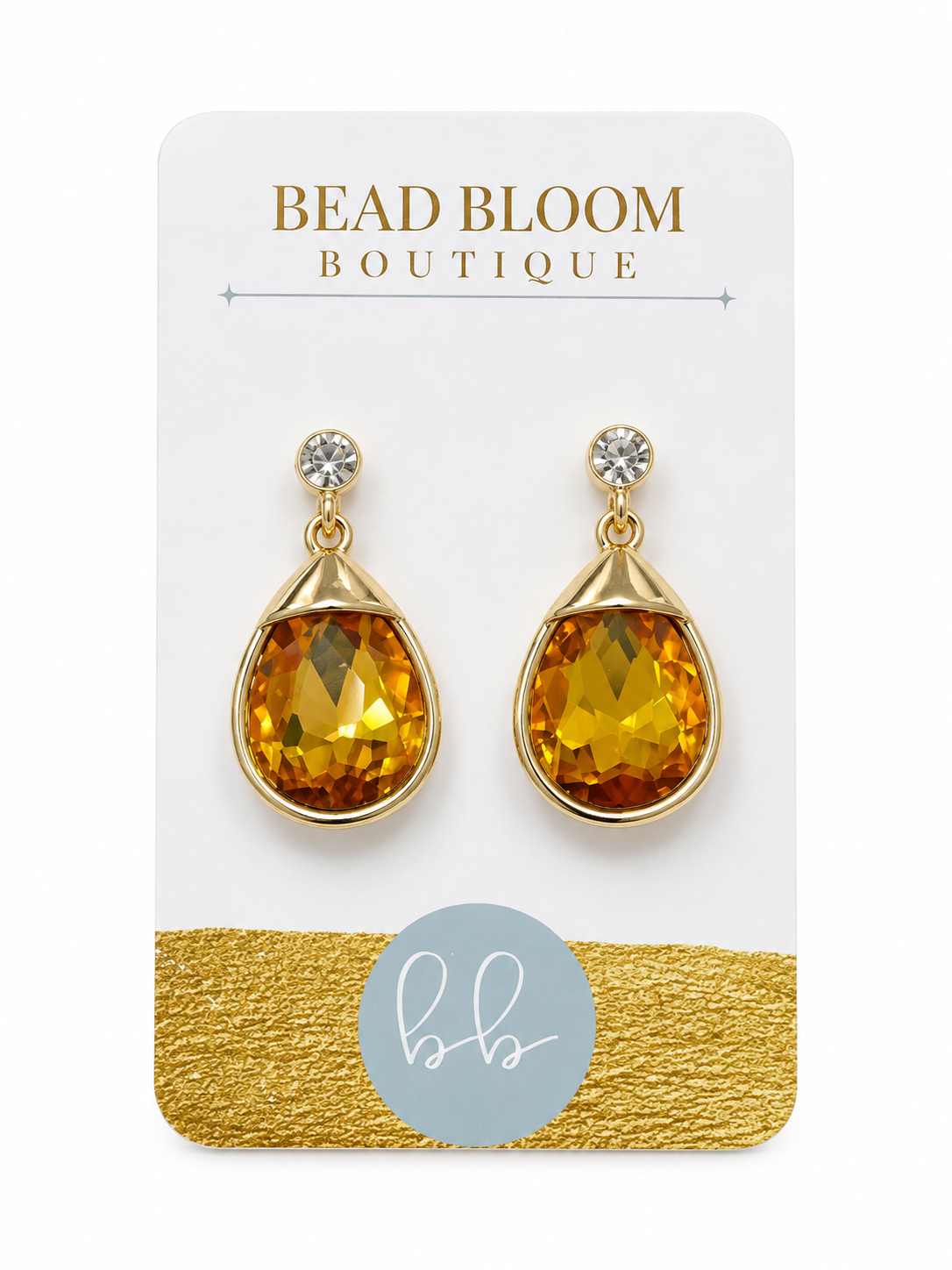 Midnight Sparkle Teardrop Earrings☀️