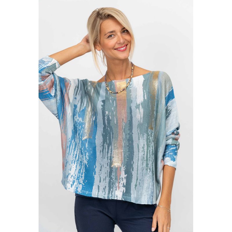 One Size Italian GOLD DETAIL top