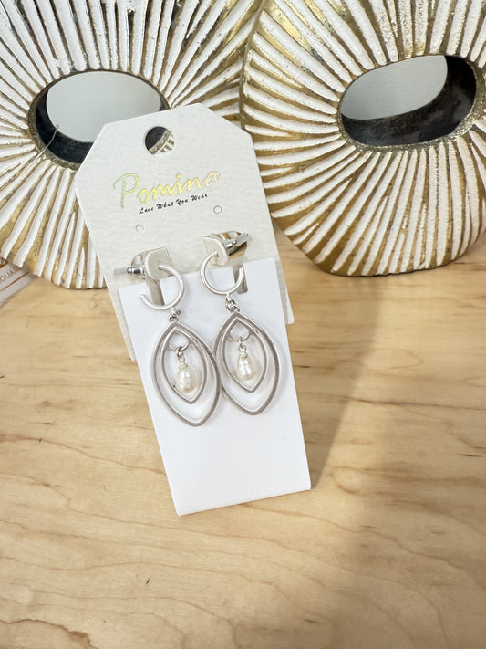 Silver and Pearl Earrings