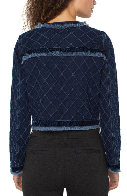Liverpool Fray Edge Jacket w/velvet trim