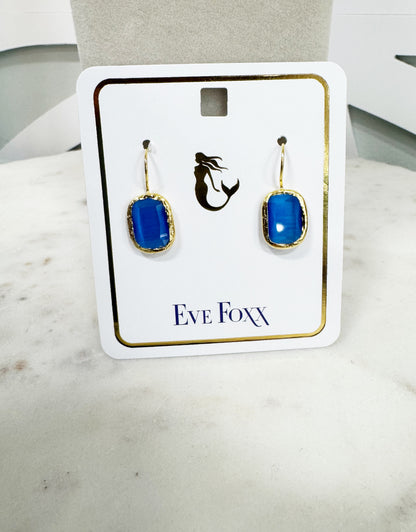 Gold plated stone earrings