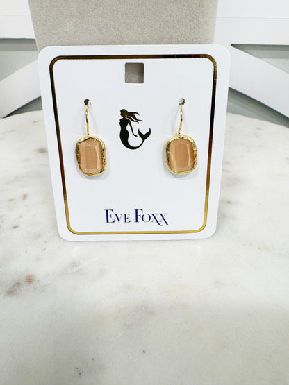 Gold plated stone earrings