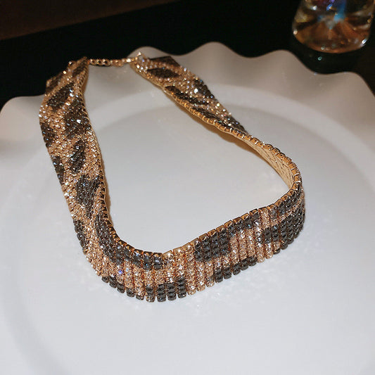 Leopard CZ necklace
