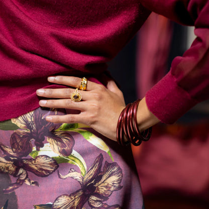 Merlot All Weather Bangles (Set Of 6)