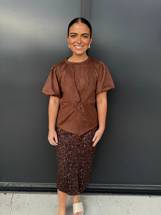 THML Suede Spotlight Skirt