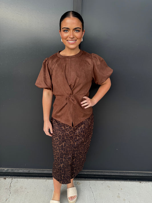 THML Suede Spotlight Skirt