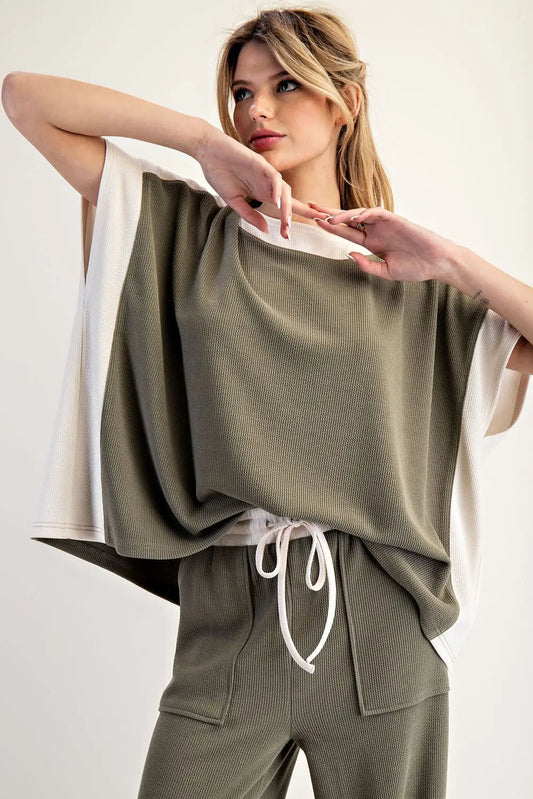 Carolyn color block top