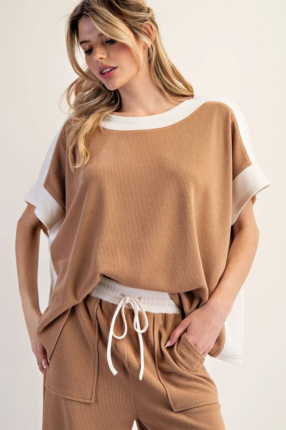 Carolyn color block top