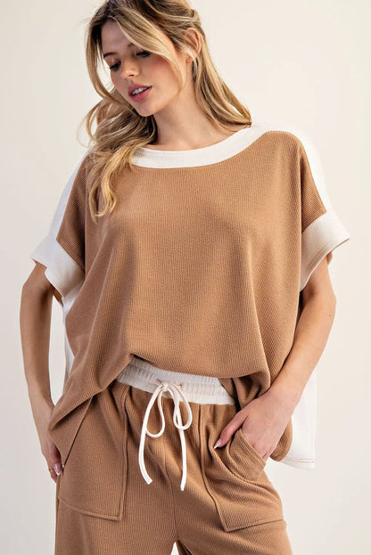 Carolyn color block top