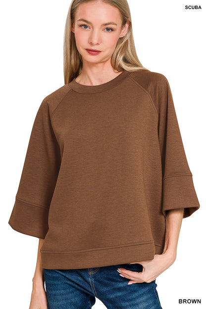 Scuba 3/4 Pullover Top