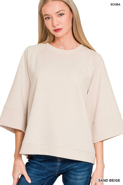 Scuba 3/4 Pullover Top