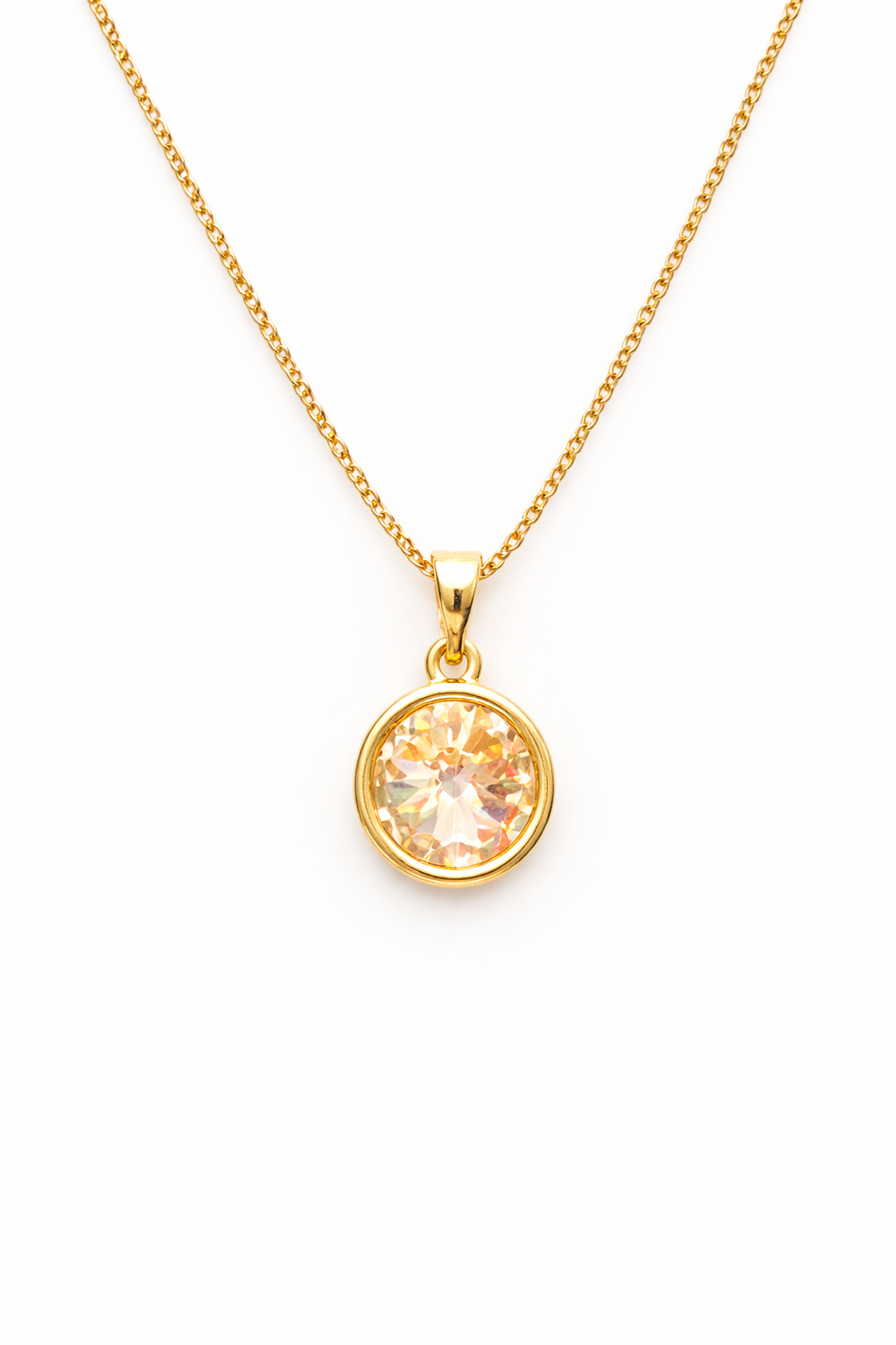 Swarovski Crystal Gold
Circle Whisper Pendant
