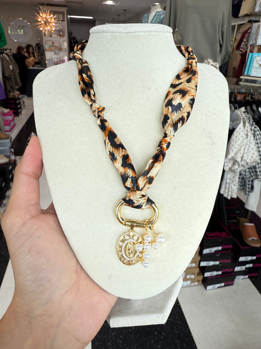 Cheetah Multi Loop Scarf Necklace