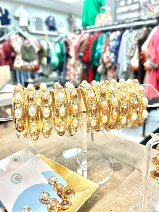 Natural Mix Stretch Bangle