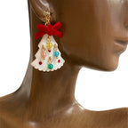Ornament Christmas tree earrings