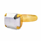 Tova Solitaire rectangle ring*