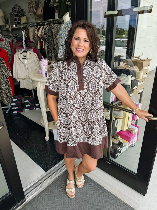 Dakota Brown Dress