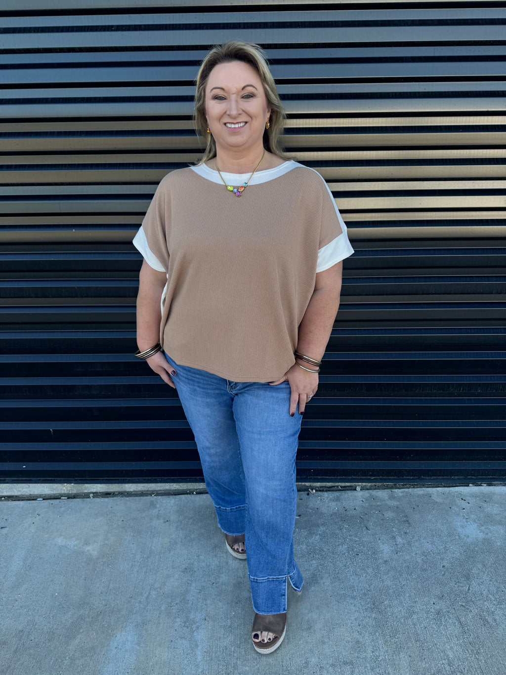 Carolyn color block top!