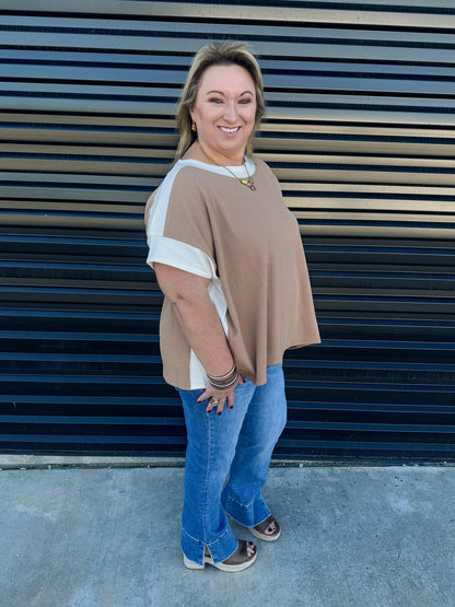 Carolyn color block top