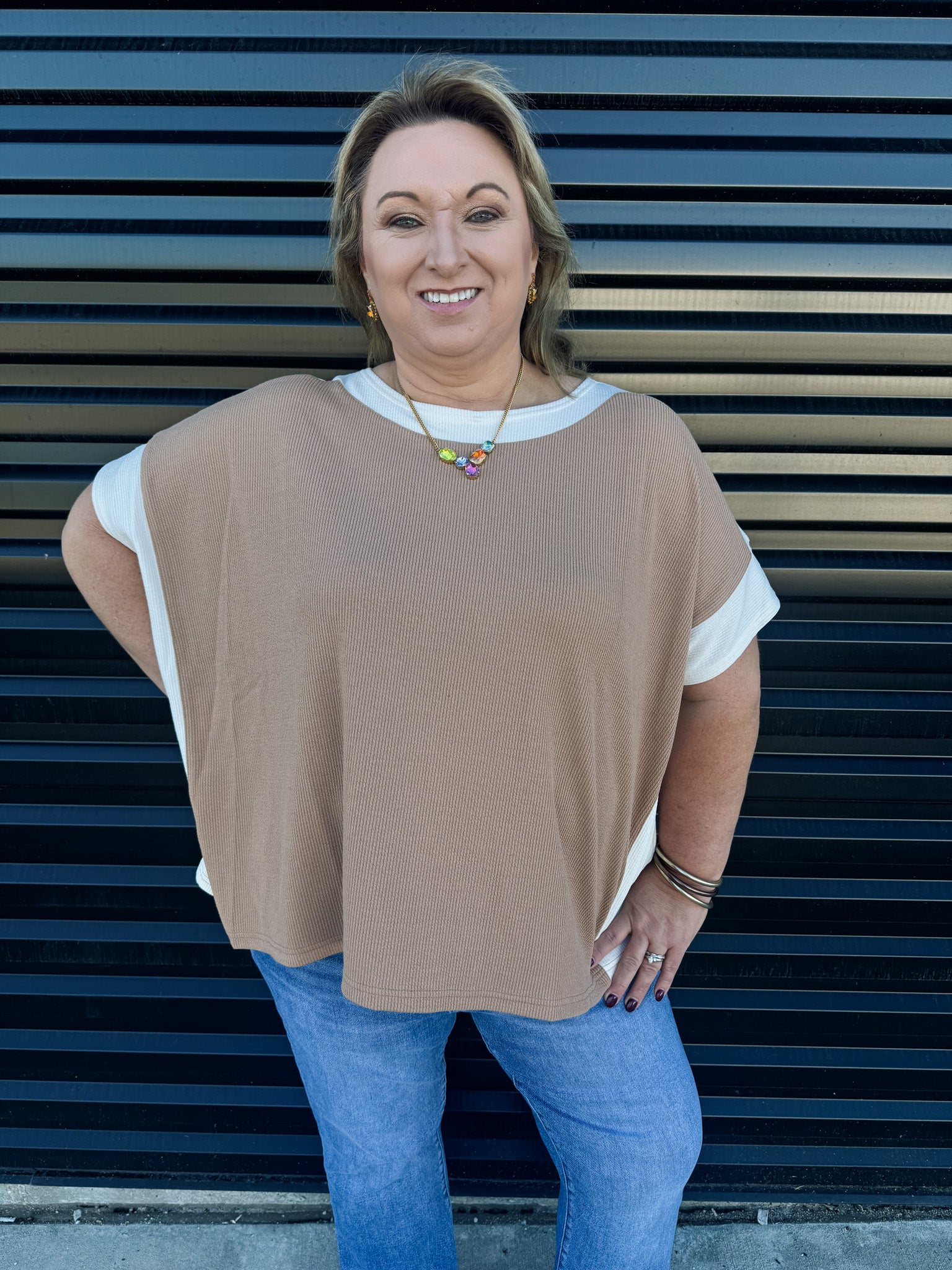 Carolyn color block top!