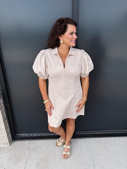 THML Barely Bold Suede Dress