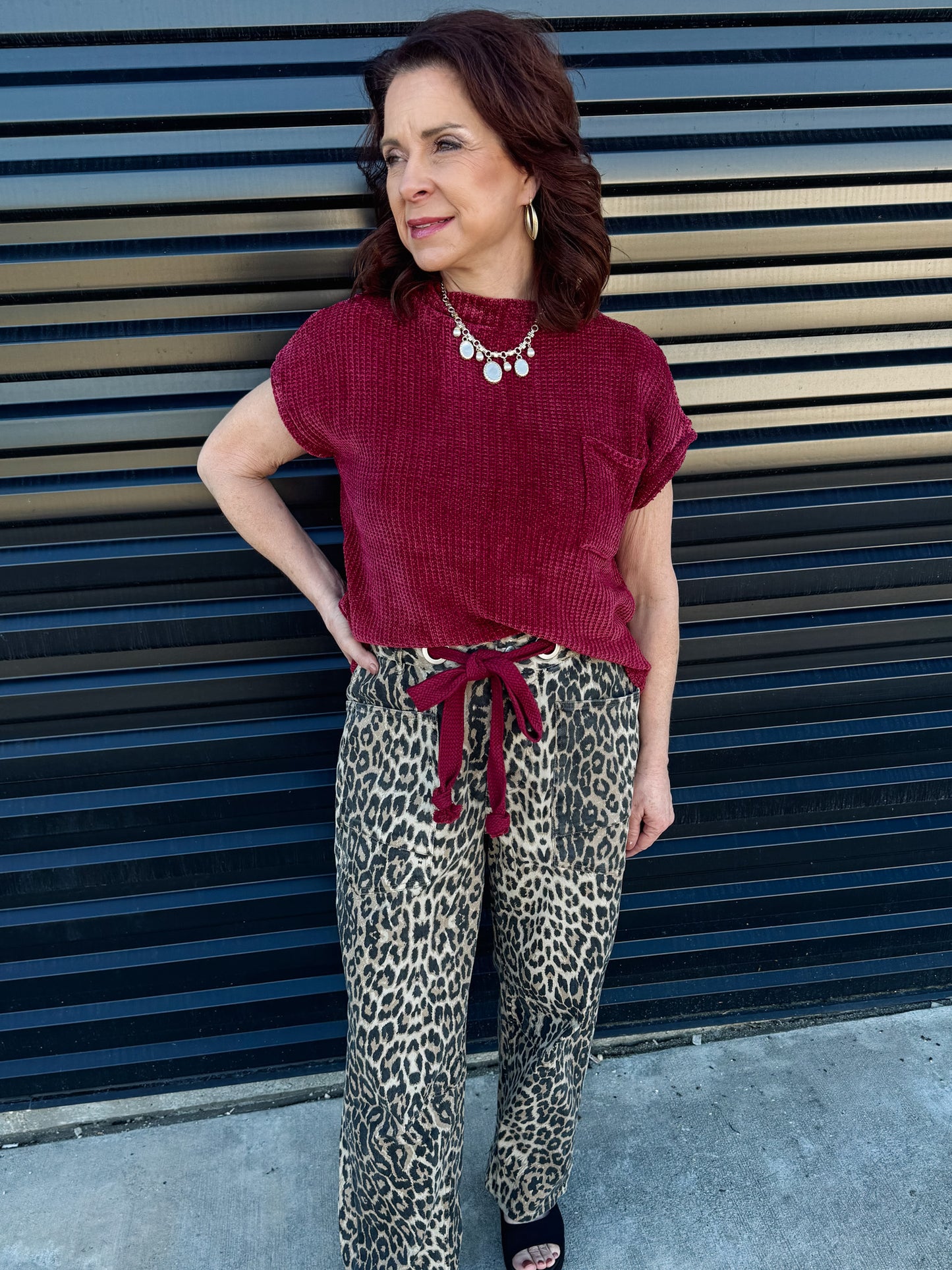 Cuffed Chenille Sweater