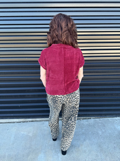 Cuffed Chenille Sweater