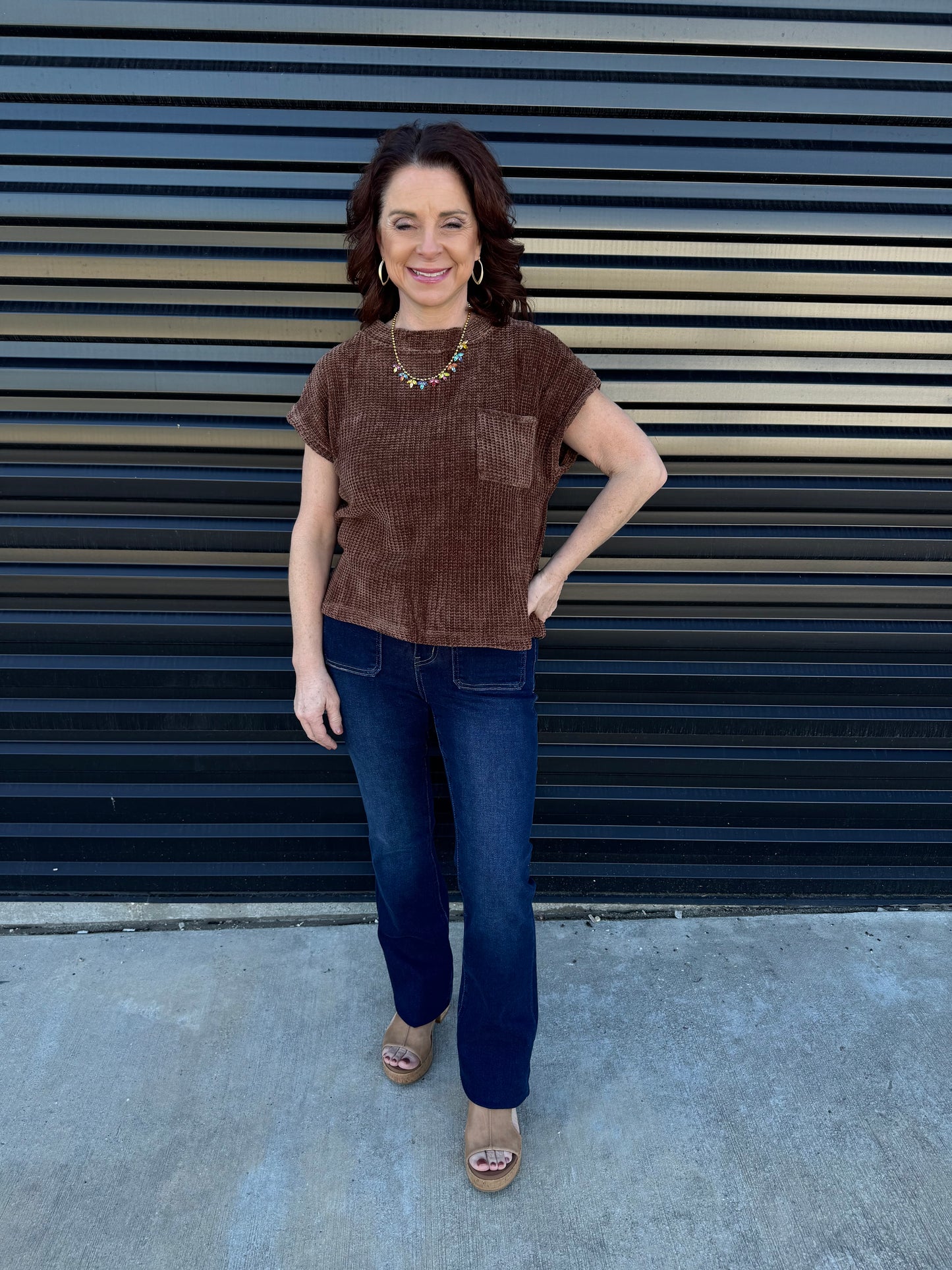 Cuffed Chenille Sweater