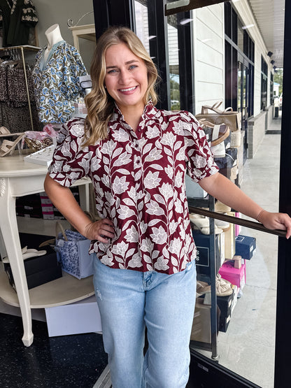 Wrenly Orchid Floral Top