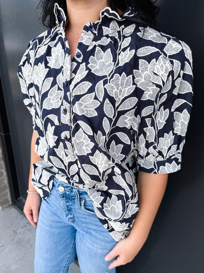 Wrenly Orchid Floral Top