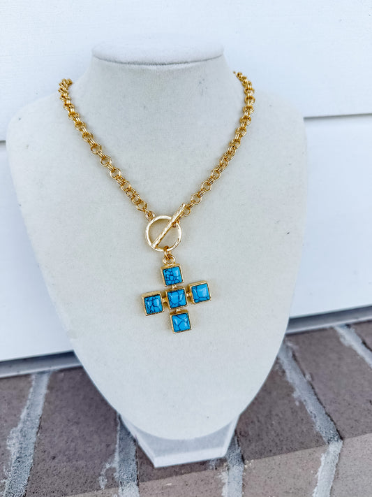 WD 5 Tile Cross Necklace