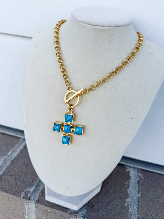 WD 5 Tile Cross Necklace