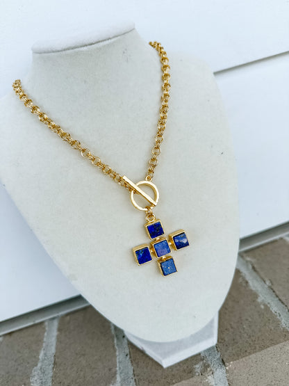 WD 5 Tile Cross Necklace