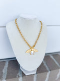 WD Bee/Pearl Necklace!