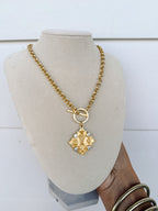 WD Gold CZ Pendant Necklace!