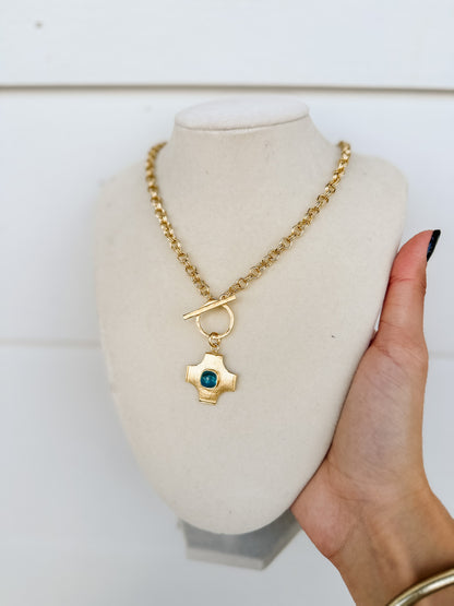 WD Blue Cross Necklace