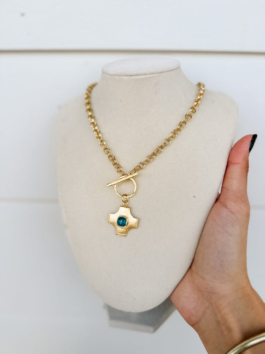 WD Blue Cross Necklace