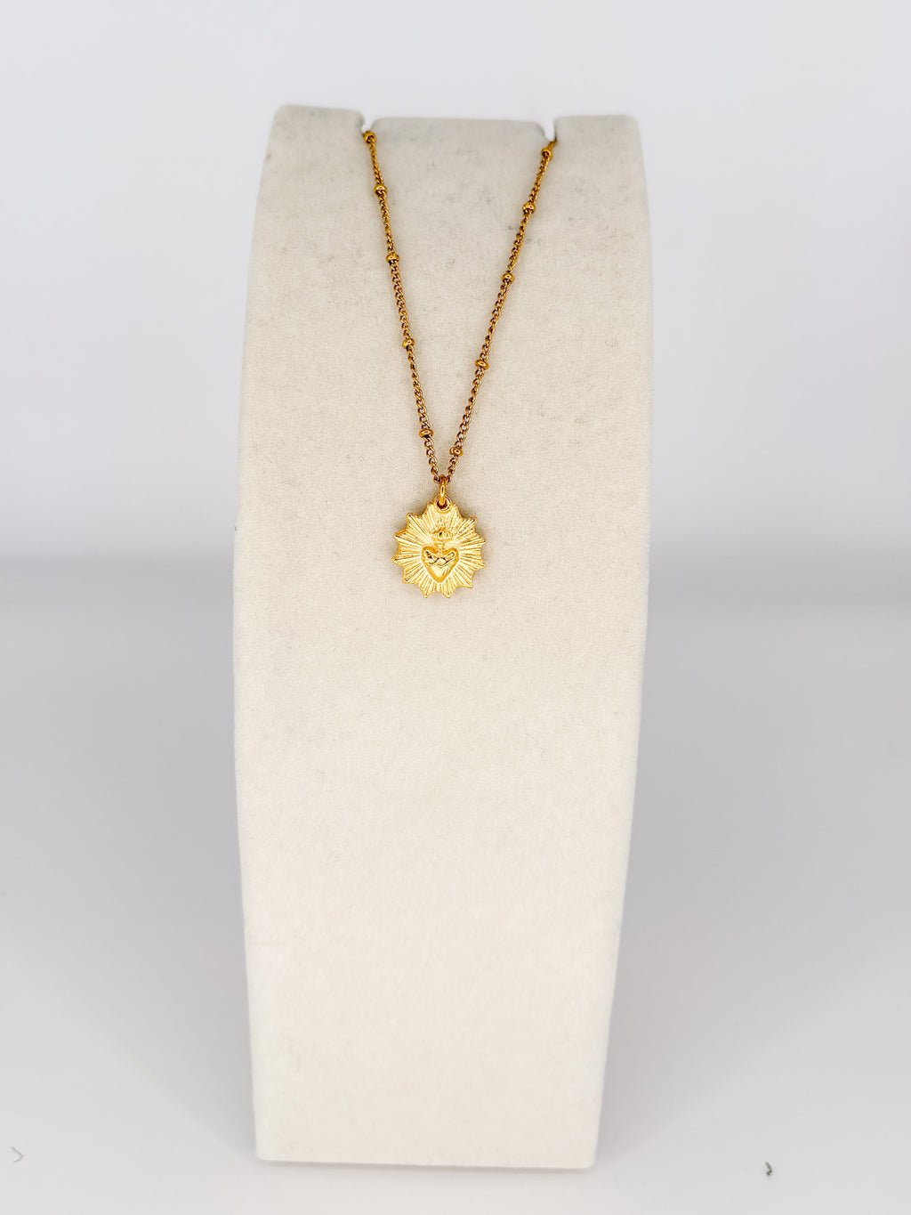 WD Gold Sacred Heart Necklace