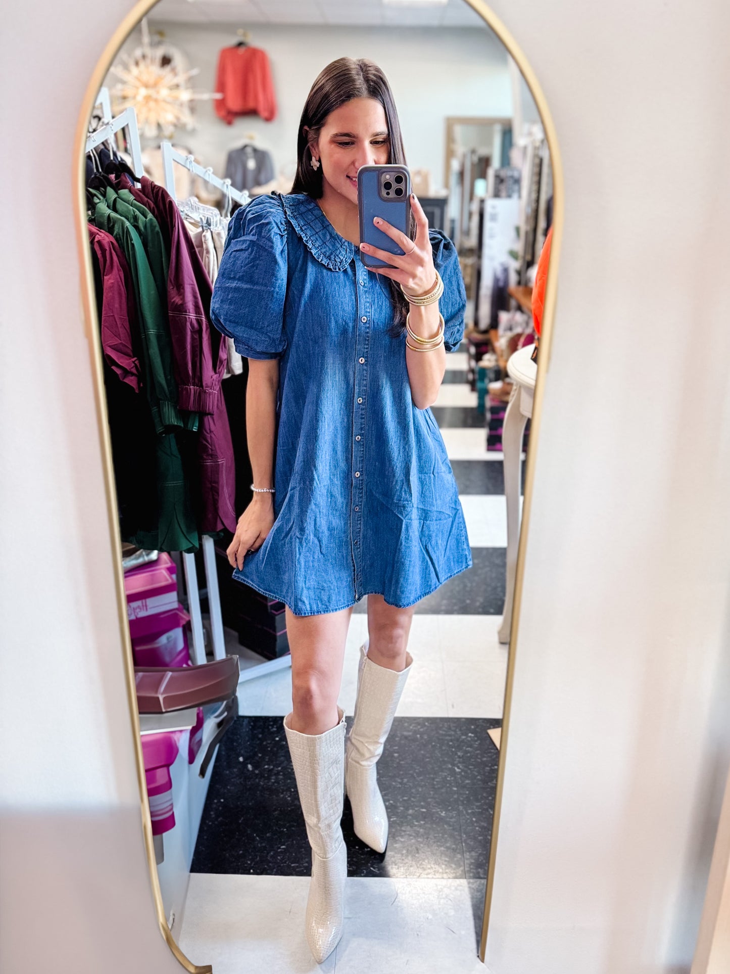 Denim Collared Dress