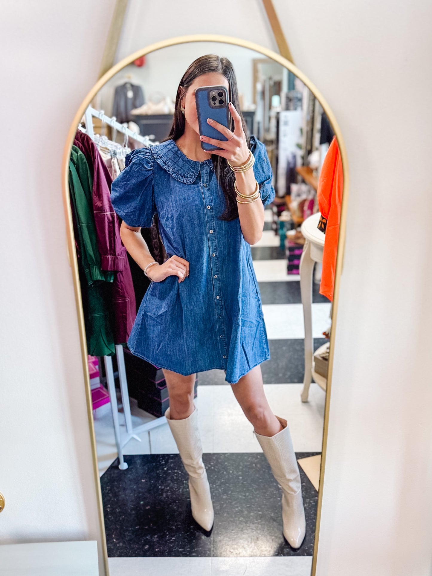 Denim Collared Dress